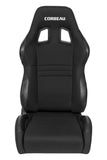 Corbeau A4 Reclining Seat Pair (Driver & Passenger) - Black Cloth 60091PR