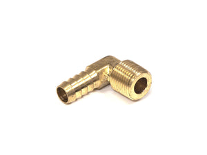Oil Cooler Part: Brass Push-on Hose Fitting 90 Deg Elbow for 1/2" Hose ID X 1/2" NPTF Male Pipe