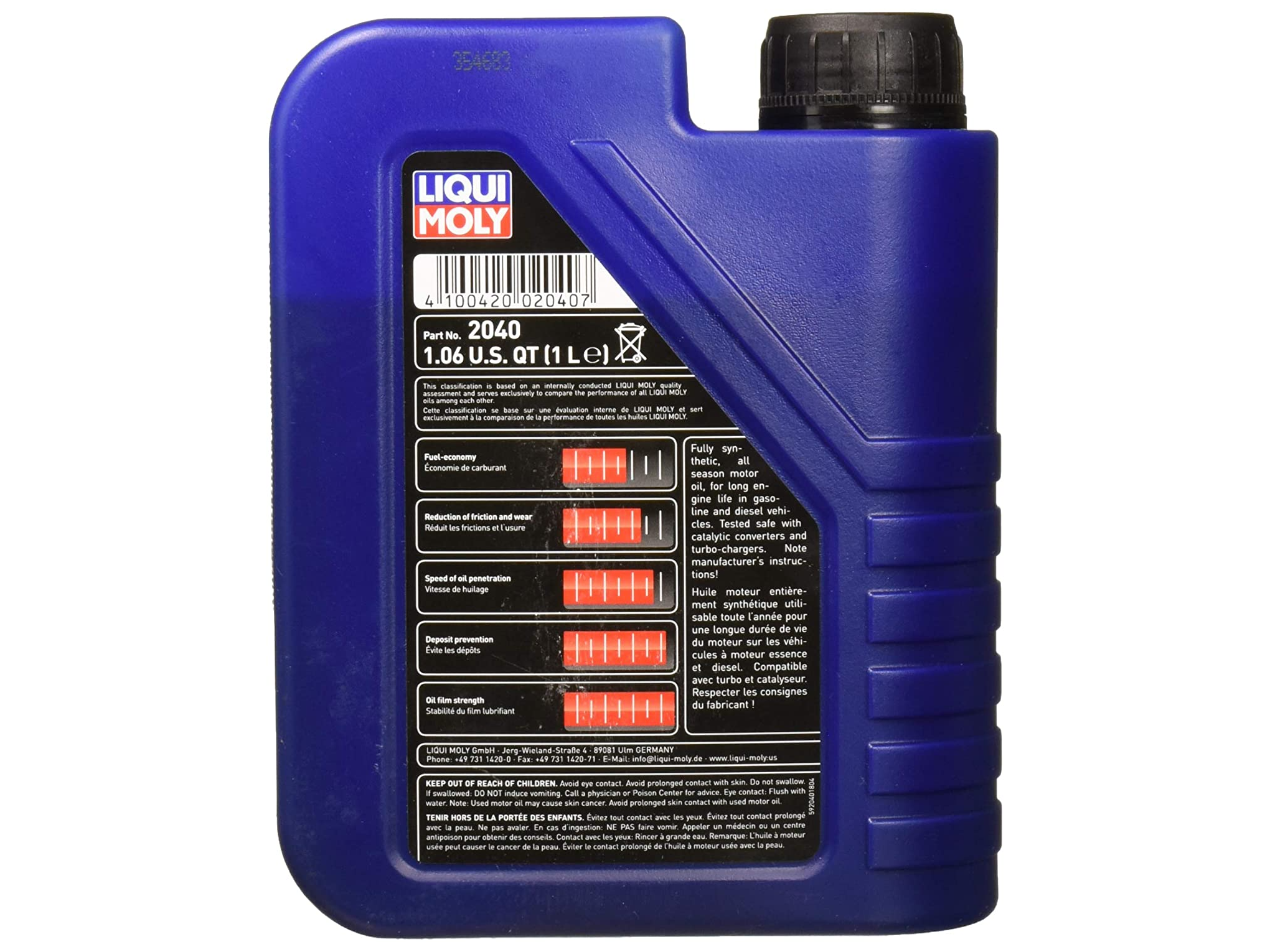 Liqui Moly Full Synthetic Synthoil Premium 5W-40 Motor Oil - 1