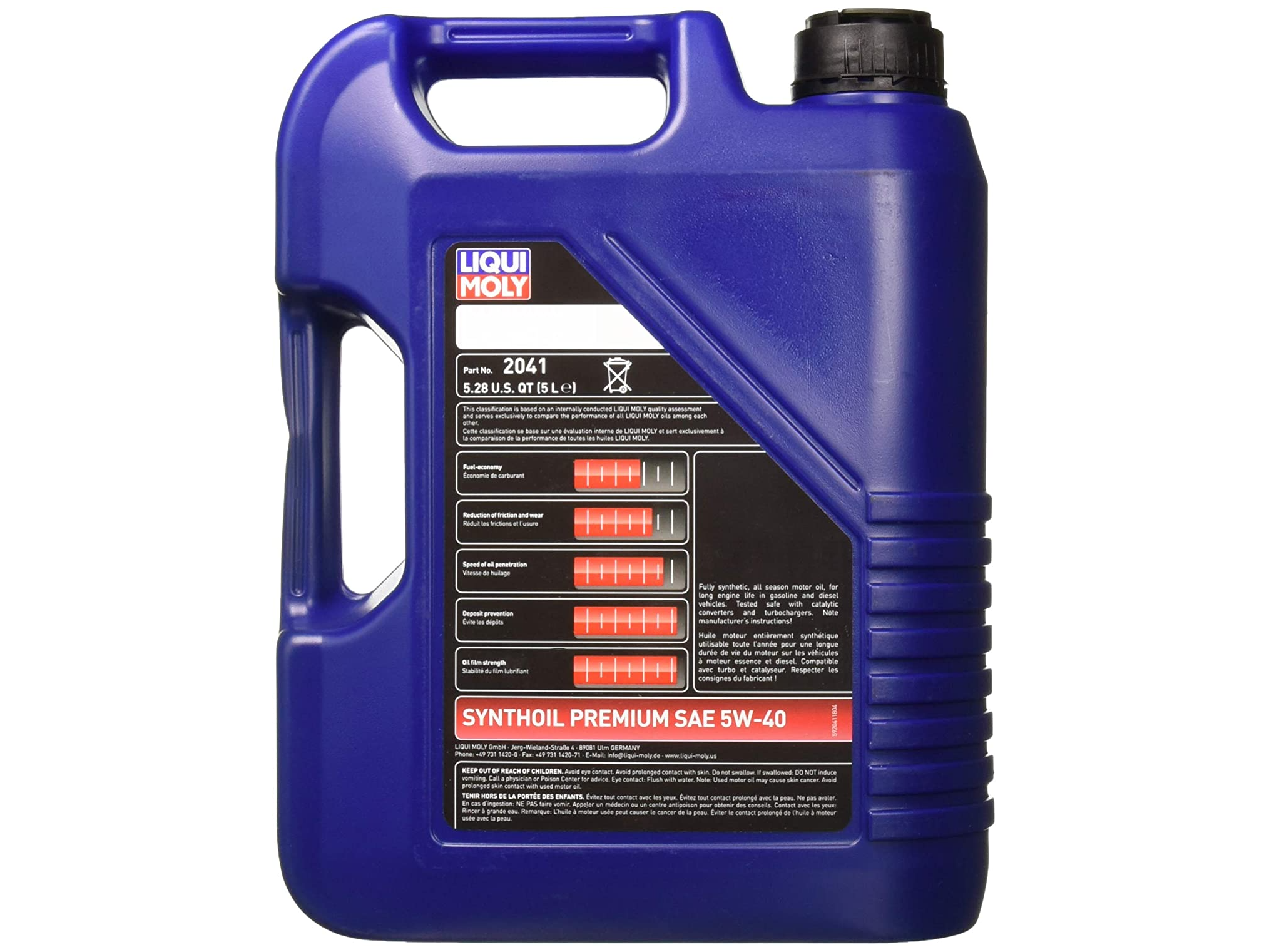 Liqui Moly Full Synthetic Synthoil Premium 5W-40 Motor Oil - 5