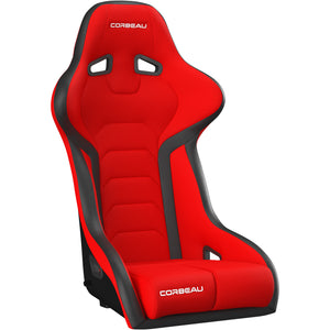 Corbeau FX1 Fixed Back Racing Seat - Black/Red Cloth 29507