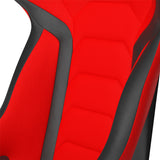 Corbeau FX1 Fixed Back Racing Seat - Black/Red Cloth 29507