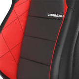 Corbeau Trailcat Reclining Seat Pair (Driver & Passenger) - Black Vinyl/Red HD Vinyl 44917PR