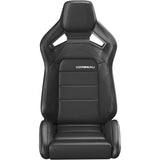Corbeau Sportline RRX Reclining Seat Pair (Driver & Passenger) - Black Vinyl/Black HD Vinyl