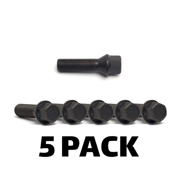 H&R Wheel Bolts - Tapered (60º) - Black 14mm (5 Pack)