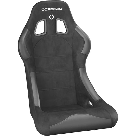 Corbeau Forza Fixed Back Racing Seat - Black Microsuede S29101