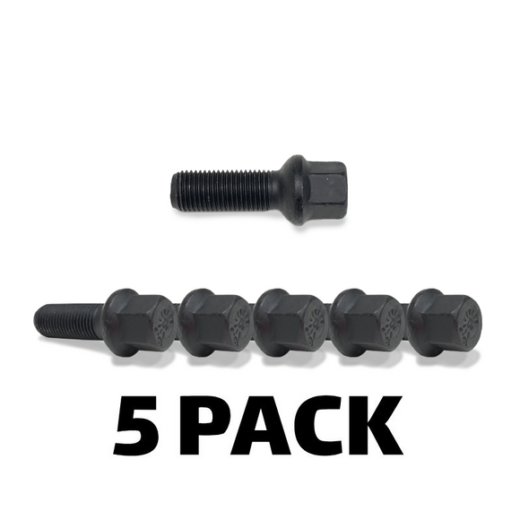 H&R Wheel Bolts - VW / Audi Ball - Black 14mm (5 Pack)