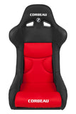 Corbeau FX1 Fixed Back Racing Seat - Black/Red Cloth 29507