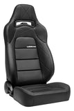 Corbeau Trailcat Reclining Seat Pair (Driver & Passenger) - Black Vinyl/Black HD Vinyl 44912PR