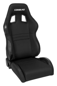 Corbeau A4 Reclining Seat Pair (Driver & Passenger) - Black Cloth 60091PR