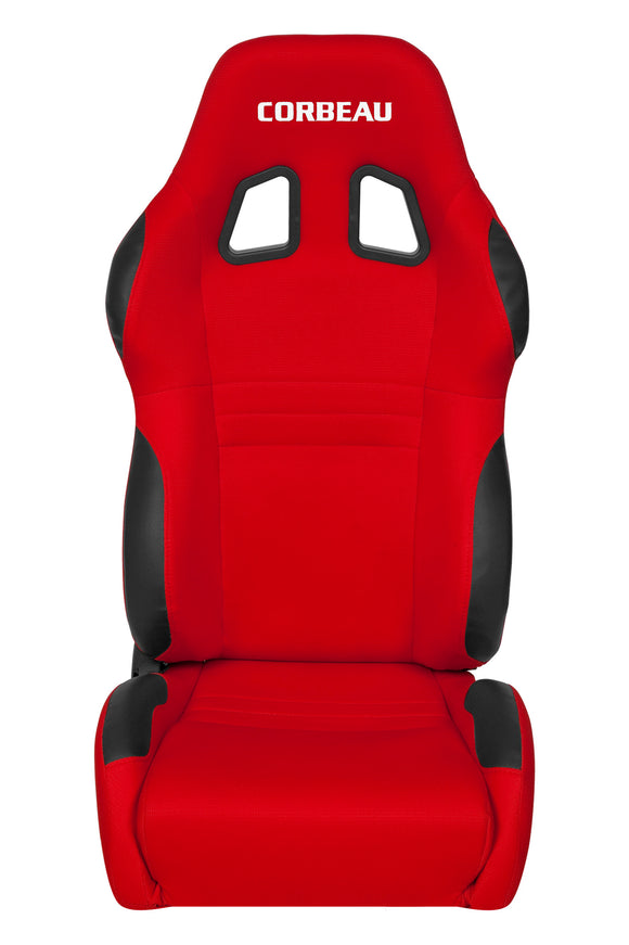 Corbeau A4 Reclining Seat Pair (Driver & Passenger) - Red Cloth 60097PR