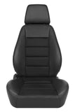 Corbeau Sport Seat Reclining Seat Pair (Driver & Passenger) - Black Vinyl/Cloth 90011PR