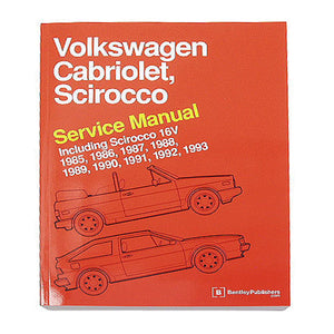 Bentley Repair Manual - VW Mk1 Scirocco/Cabriolet 8v/16v