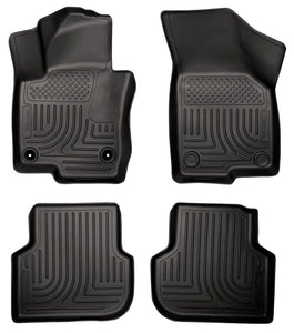 Husky Liners WeatherBeater Black Front & Back Seat Floor Mats - 2011-2014 Mk6 Jetta