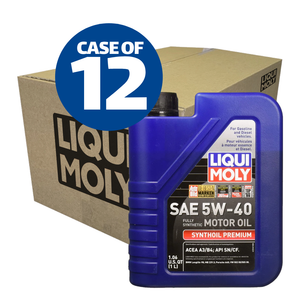 Liqui Moly Full Synthetic Synthoil Premium 5W-40 Motor Oil - Case of 12, 1 Liter