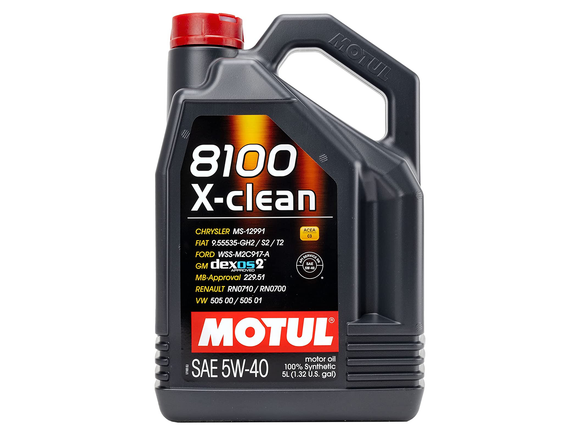 Motul 8100 X-Clean 5W-40 100% SYNTHETIC ENGINE OIL