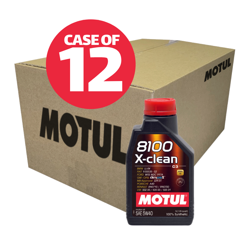 Motul 8100 X-Clean 5W-40 100% SYNTHETIC ENGINE OIL – Euro